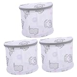 Cabilock 3st Wäschebeutel Für Unterwäsche Wäschenetz Waschbeutel Tasche Hängender Netz-wäschesack Sockenwaschbeutel Für Die Wäsche Beutel Aus Baumwolle Wäschekörbe Waschen Polyester Grey