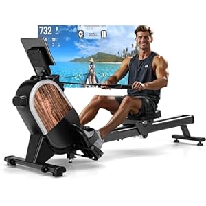 Rowing Machine（2025）, CHAOKE Magnetic Rowing Machines for Home 350 LB Weight Capacity, 16 Levels Resistance Row Machine with Dual Slide Rail Space-Saving Vertical Storage, Easy Assembly