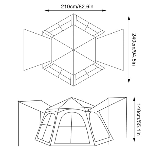 Carpa para camping 3-6 personas tipo domo automática impermeable miniatura 2