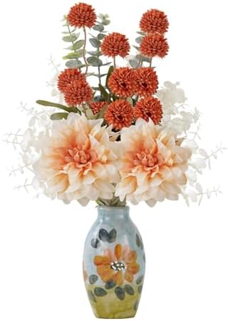 Fake Flowers with Small Hand-Painted Vase,17