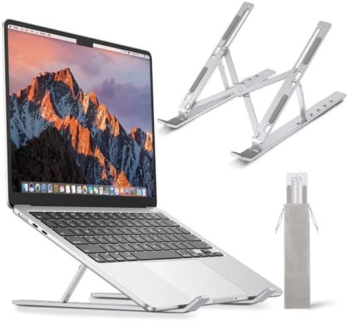 Omoton Buyerzone Foldable Height Adjustable Metal Frame Laptop Stand Tabletop