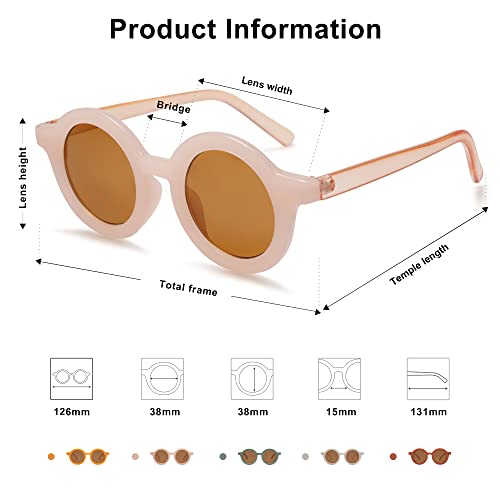 Image of SOJOS Cute Round Polarized Sunglasses for Kids Girls Boys UV400 Protection De Sol Gafas Beach Holiday