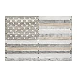 Deco 79 Wood American Flag Wall Decor, 38" x 2" x 26", White