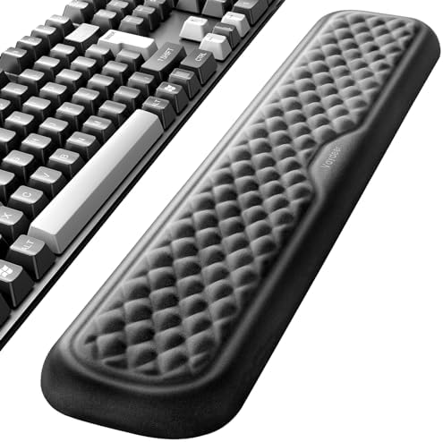 Vaydeer Keyboard Wrist Rest, Large Full Keyboard Support Pad, Memory Foam Hand Rest Cushion for Desk, Ergonomic Computer Laptop Mac Typing Padded, Office Gaming Palm Arm Carpal Tunnel Pain Relief