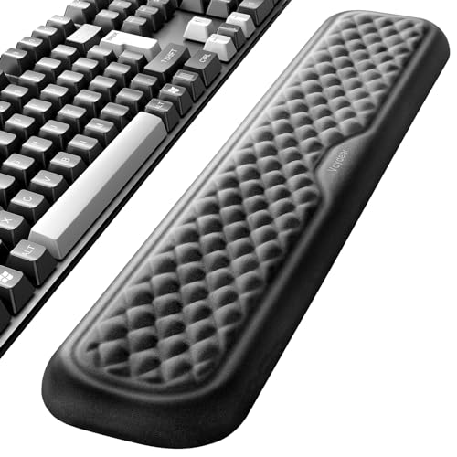 Image of VAYDEER Keyboard Wrist Rest Pad Padded Memory Foam Hand Rest Support for Office, Computer, Laptop, Mac Typing and Wrist Pain Relief and Repair(17.32inch,Black)