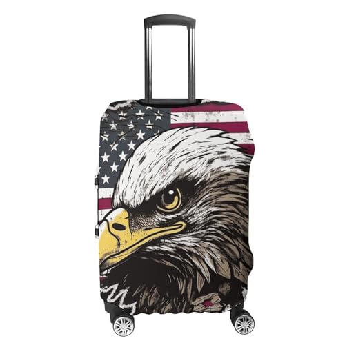 US Army Cool American Flag Eagle Printed Luggage Cover Protector, Fits 18-32 Inch Luggage4
