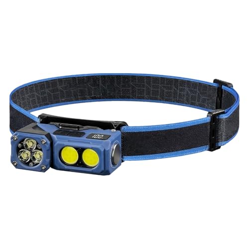 Dayysiuy Frontal LED - Linterna para Adultos - Ajustable y Multimodo, Equipo de Camping para Caza Nocturna, Trabajo, Buceo, Espeleología, Senderismo y Actividades Exteriores