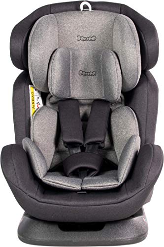 Booboo Fino Kinderautositz und Reboarder für alle Altersklassen - Gruppe 0+/1/2/3 (0-36 Kg) Dark Grey Melange