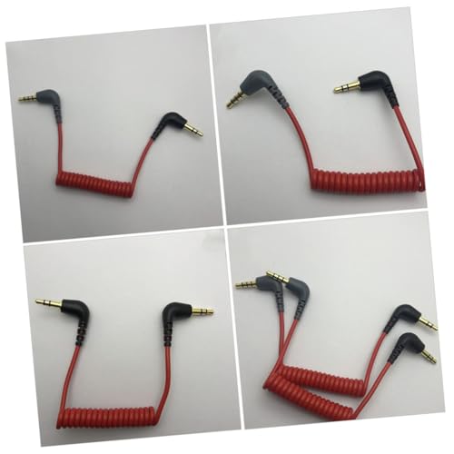 Cable de extensión de audio Jack 3.5mm 0.75m rojo 2 unidades miniatura 4