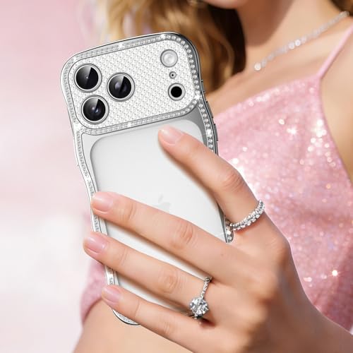 Coque iPhone 17 Pro violette Claire avec protection caméra pailletée anti-choc