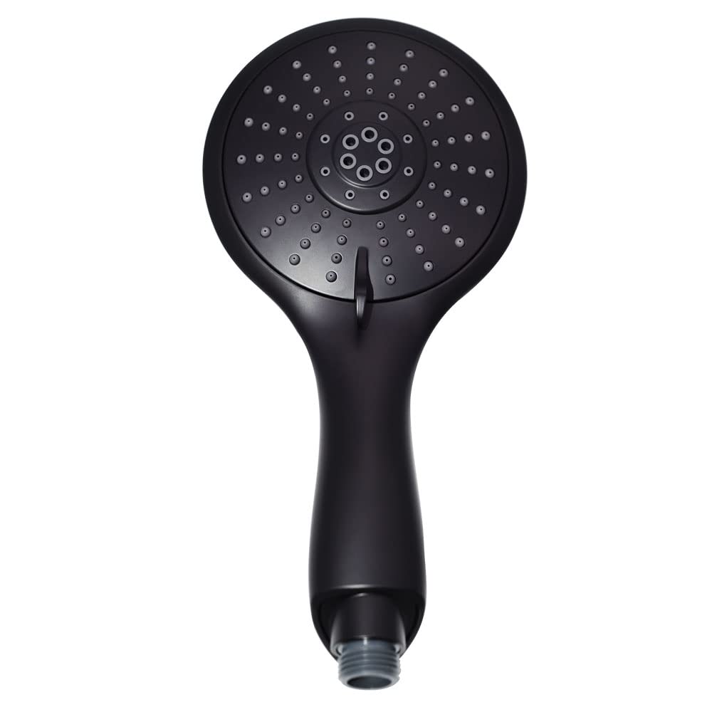 Westbrass HS5601-62 - Ducha de mano redonda fina con 5 funciones ajustables de 5 pulgadas, color negro mate