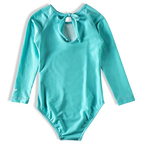 Maiô Infantil Manga Longa Unicórnio-Azul Claro-1 ano