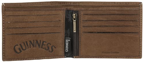 Guinness Brown Leather Wallet With Wings Print,Brown,One Size4