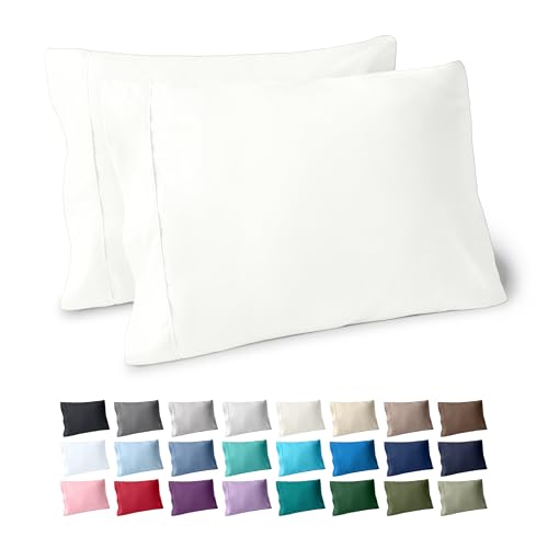 Image of Bare Home Microfiber Pillow Cases - King Size Set of 2 - Cooling Pillowcases - Double Brushed - Ivory Pillowcases 2 Pack - Easy Care (King Pillowcase Set of 2, Ivory)