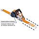 PETEX Automatik-Ratschenspanngurt, selbstaufrollend, 1-teilig, 5 m x 35 mm, 1.000/2.000 daN, orange, Doppelspitzhaken
