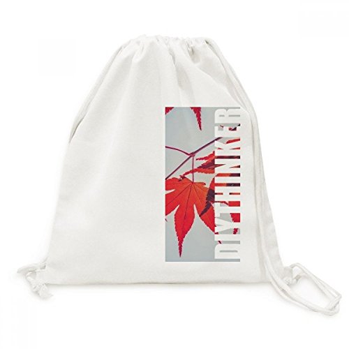 Sac de voyage coulissant avec motif de feuilles rouges d'érable