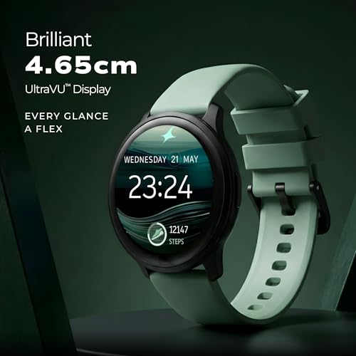 Fastrack Jupiter R3 1.38" Ultra UV Round Display with Nitro Fast Charging,Single Sync BT Calling, HRM, SPO2, Upto 5 Days Battery Life Smart Watch for Man & Woman - Black view 2