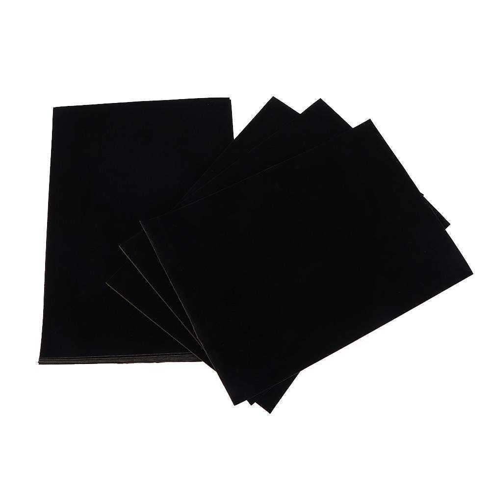 10PCS Self Adhesive Velour Paper Velvet Flocking Liner Multi-Purpose Soft Fabric Paper for Jewelry Drawer Art and Craft Making