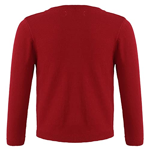 Hularka Kids Girls Solid Color Knit Cardigan Sweaters Open Front Shrug Bolero Cardigan Coats for Casual Daily2