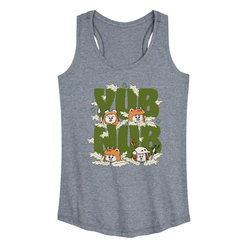 STAR WARS - Yub Nub - Women's Racerback Graphic Tank - Size 1X Heather Grey