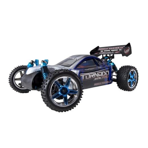 Redcat Racing Brushless Electric Tornado EPX PRO Buggy with 2.4GHz Radio, Vehicle Battery & Charger Included (1/10 Scale), Blue/Silver