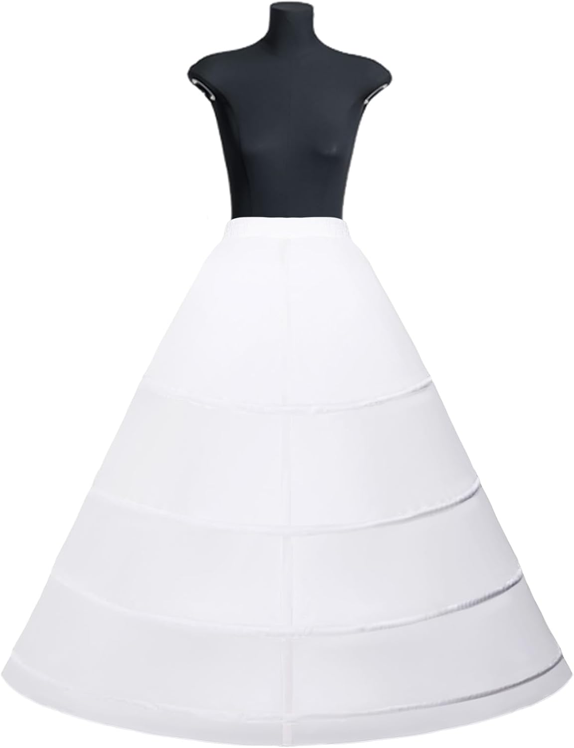 Women's 4-Hoop Petticoat Crinoline Underskirt for Women Under Dress Petticoat Skirt for Wedding Ball Gown Tulle Slips - Image 2