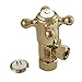 Kingston Brass CD53302BX Heritage 5/8" x 3/8" O.D Anti-Seize Deluxe Quarter Turn Ceramic Hardisc Cartridge Angle Stop, Polished Brass