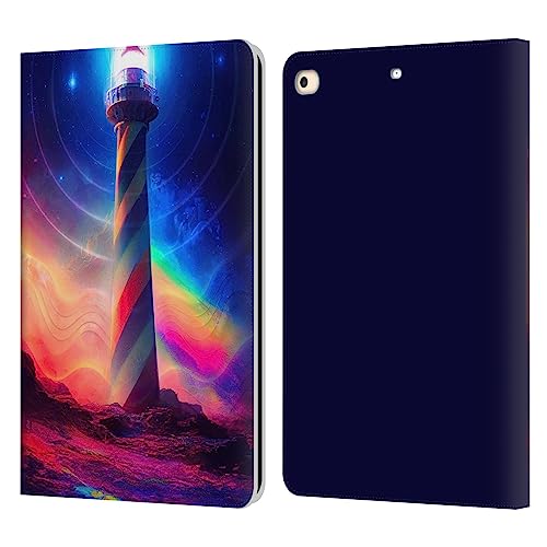 Étui portefeuille en cuir Wumples Phare Cosmique pour iPad 9.7 2017 2018