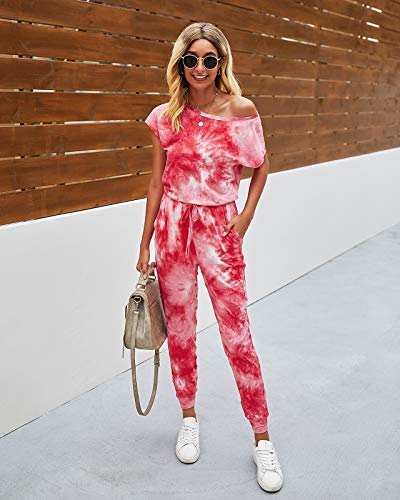 Image of PRETTYGARDEN Jumpsuits for Women 2026 Summer Dressy Off Shoulder Romper Spring Vacation Travel Lounge Outfits Clothes