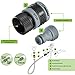 Melnor 65175AMZ 6 Piece Quick Connect Starter Set Connector Bundle, Product Adapter, Product End Connector, Black, Grey
