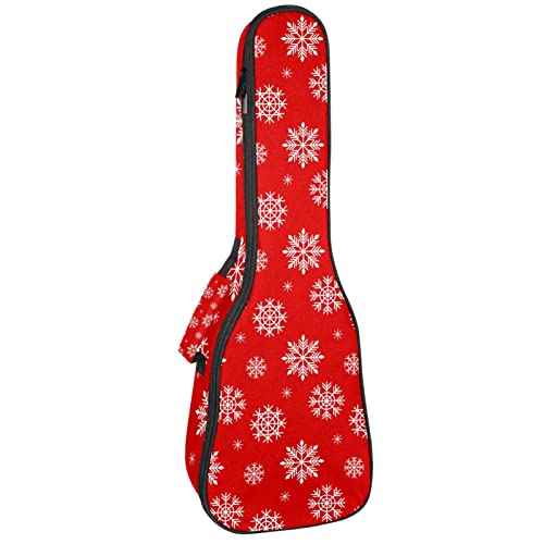 Sac à dos rembourré pour ukulélé ténor étanche - Housse de protection 53-61 cm flocon de neige