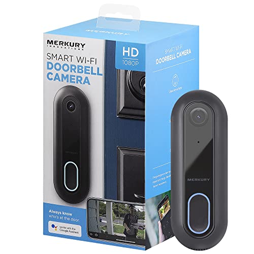 Merkury Innovations Smart Doorbell Camera, 1080p Video, Requ