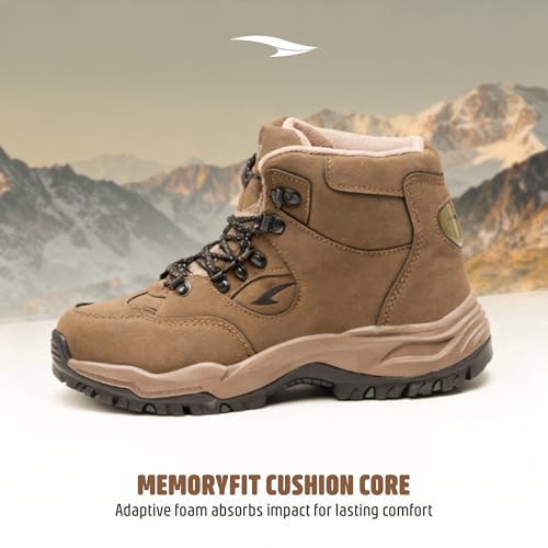 Image of ASIAN Everest-25 Men's Trekking Shoes | High-Neck Hiking Boots | Water-Repellent Suede Synthetic | High Grip Sole | EVA Midsole Cushioning Comfort