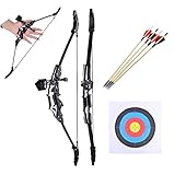 アーチェリーをより正確にするために十字サイトを設定します。 ミニリカーブ ボウの射撃範囲は60ｍ；ボトルや缶や薄い板を簡単に貫通することができる（射撃範囲が近いほど、パワーは大きくなります。）。 弓ハンドルはエンジニアリングカーボンプラスチック製或いはステンレス製で、耐久性があり、プレイ可能で、壊れにくく。 弓リムは高強度の繊維でできており、弾力性が高く、引っ張り力が強く、より遠くまで射撃することができます。 18ポンドの引っ張り力で、シューティングゲームだけでなく、コレクションモデルや装飾にも...