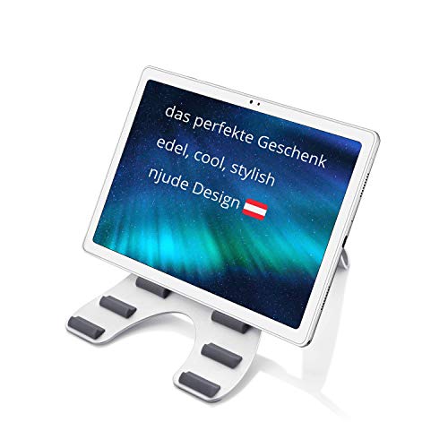 njude beta 1 - Tablet Halterung aus edlem Aluminium Metall für iPad Air, iPad Pro, und als Tablet Ständer und Tablet…
