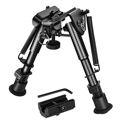 CVLIFE 6-9 Inches Rifle Bipod with Pivot Lock for Shooting Quick Release Adapter Included