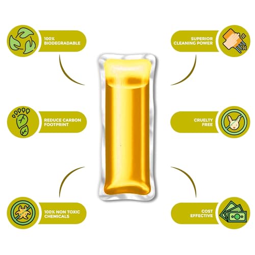 Image of Ecosys 1L Kitchen Cleaner Capsules With Refillable Spray Bottle |Eco-Friendly Cleaner for Kitchen Surface, Mixer, Grinder, Exhaust Fan, Chimney |Effective Kitchen Cleaner-Pack of 1|1 Pack =1L