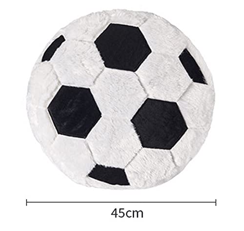 17.7'' Soccer Football Plush Pillow Soft Fluffy Velvet Stuffed Throw Pillow Sports Fans Ball Shaped Sleeping Travel Pillow Sofa Recliner Bedroom Decoration Gifts For Kids Children Women Men #TOP1