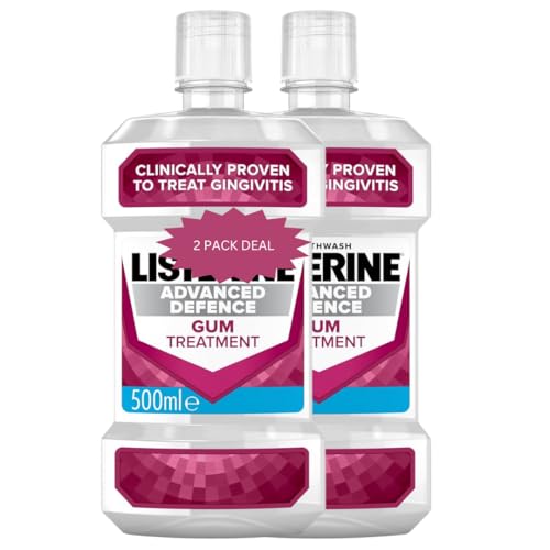 LIISTERINE Advanced Defence Gum Treatment Mint Mouthwash 500ml | 16.9 Fl Oz *2 Pack Deal*