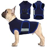 IECOii 犬 落ち着くベスト ソフト 調整可能 快適性 犬 シャツ 不安を和らげる 雷暴 花火 獣医の受診 分離不安 見知らぬ環境対策 小型犬 ネイビー XS