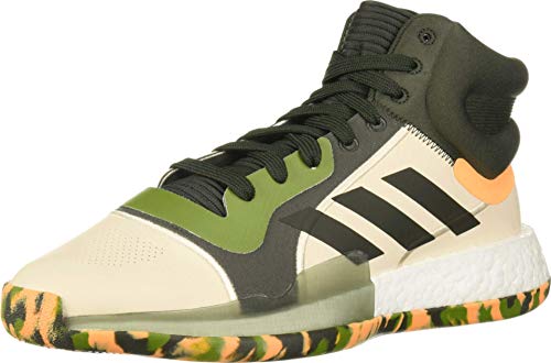 Adidas Tênis de basquete masculino Marquee Boost Low, Legend Earth/Legend Earth/Linho, 11