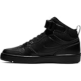Nike Unisex Kinder Court Borough Mid 2 (Gs) Stra en Laufschuh, Schwarz, 38 EU