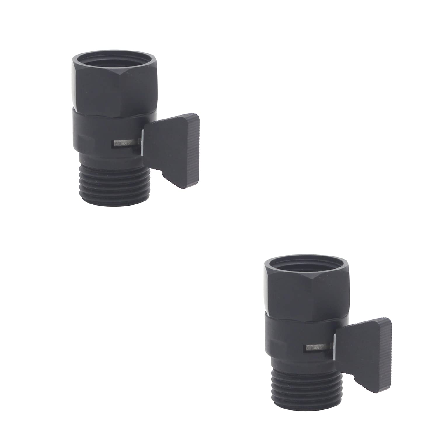 XVL Shower Flow Control Valve Shower Head Shut-Off Valve Solid Brass 2 Pieces Solid Brass Matte Black PT06D