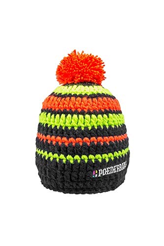 Bonnet avec pompon en tricot multicolore Duo Stripes M pour adulte