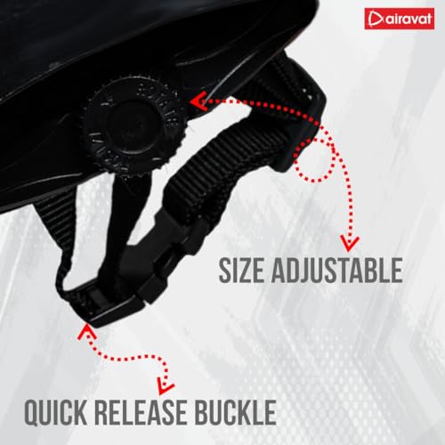 Image of Airavat 7510 Zippy Kids Protective Set Including Helmet Along with Knee Pads, Elbow Pads & Palm Guards (Black)