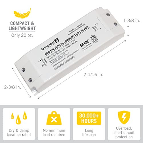 Image of Armacost Lighting 60-Watt Universal Dimming LED Driver, 24-Volt DC 860605