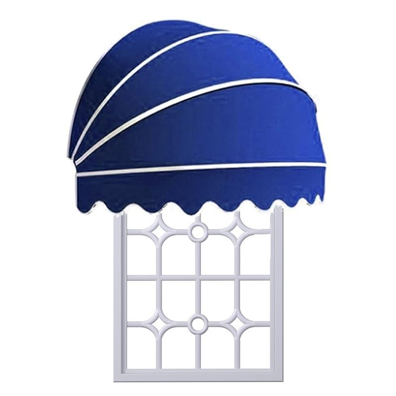 Auvent pour cadre de fenêtre bleu avec protection pluie neige