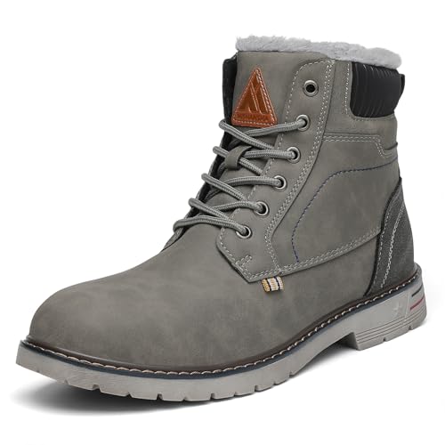 Mishansha Herren Winterschuhe Warm Gefüttert, Rutschfest & Wasserabweisend, Bequeme Winterstiefel...