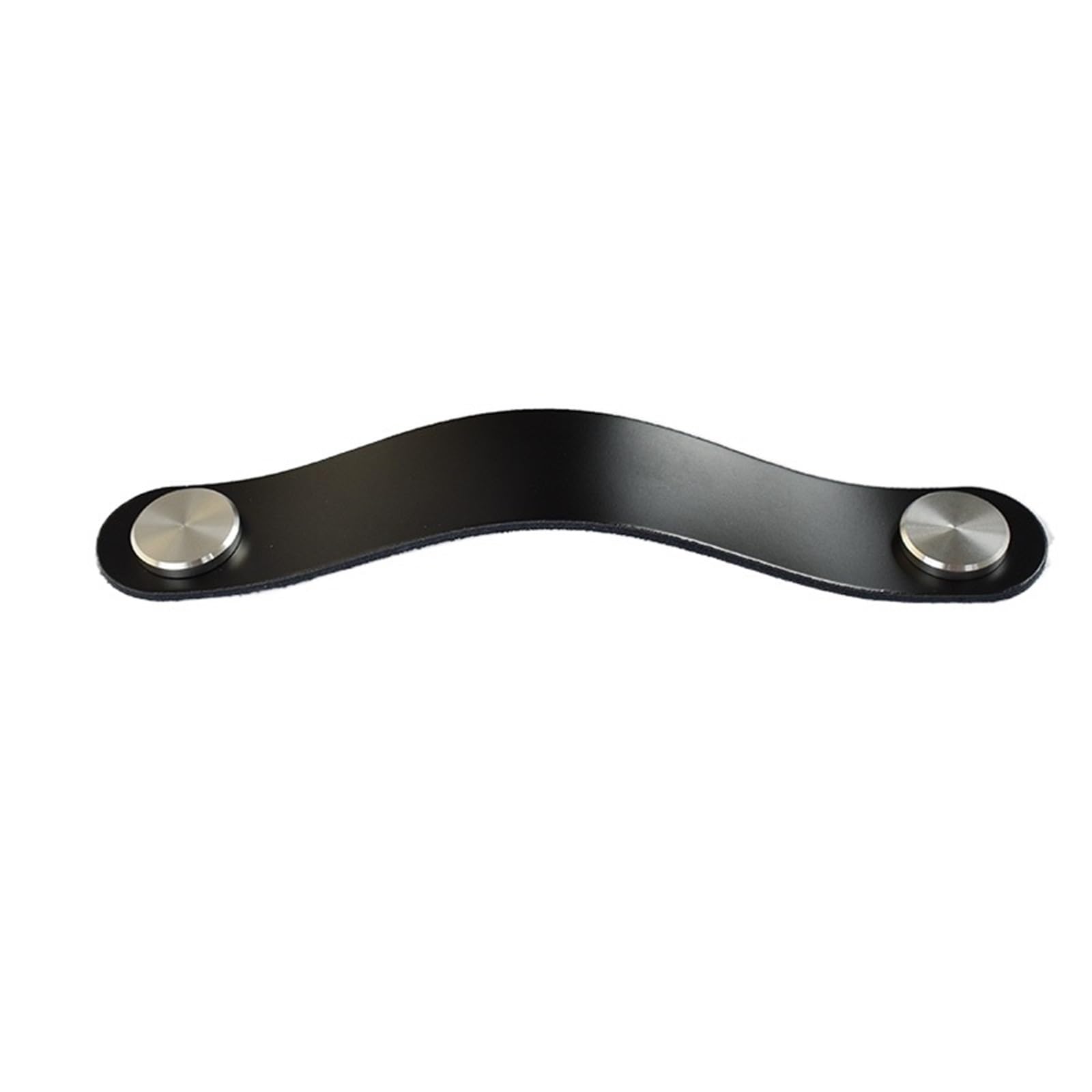 Cqahdsevf Black Silver Leather Drawer Pulls, Leather Drawer Pulls Multicolor Multiple Sizes For Furniture(,128Mm)