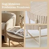 PPkrimnel Zestaw 2 Okrągłych Stolików Kawowych Stolik Do Salonu Z Wyglądem Trawertynu I Zdejmowanym Blatem Dla Stolików Bocznych Nowoczesna Rama Metalowa Stoliki Sypialniane, Kremowy